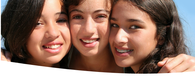 Three Friends Smiling