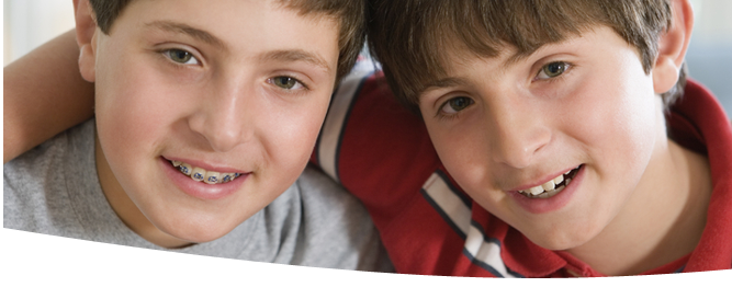 Brothers smiling